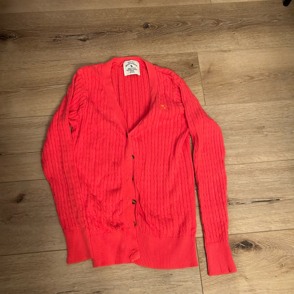 Abercrombie & Fitch Vibrant Pink Cardigan Sweater